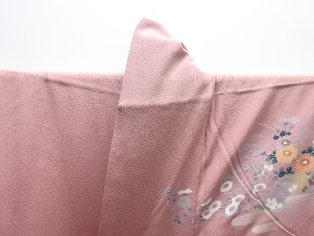  誰袖に花模様訪問着